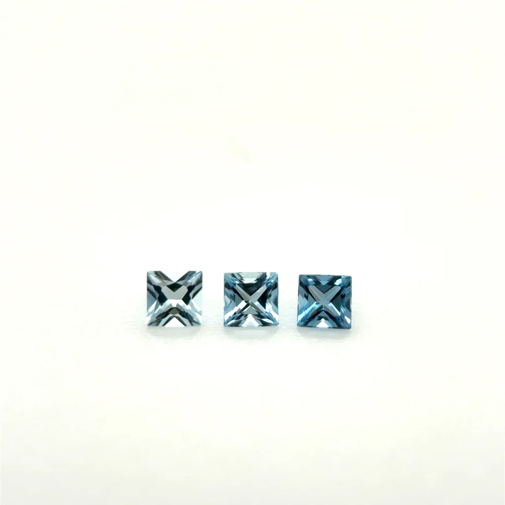 1.25 mm Princess Aquamarine AA
