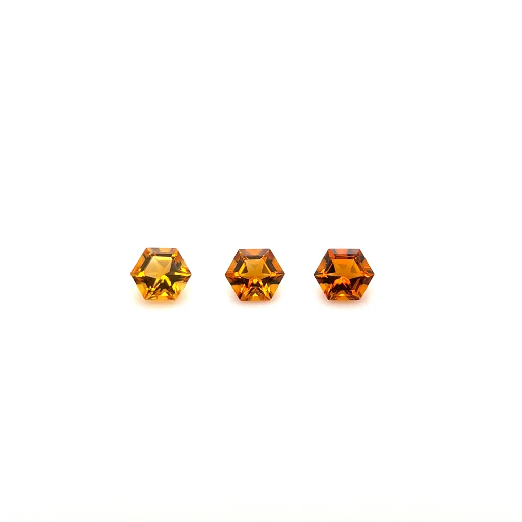3.0 mm Hexagon Citrine Maderia